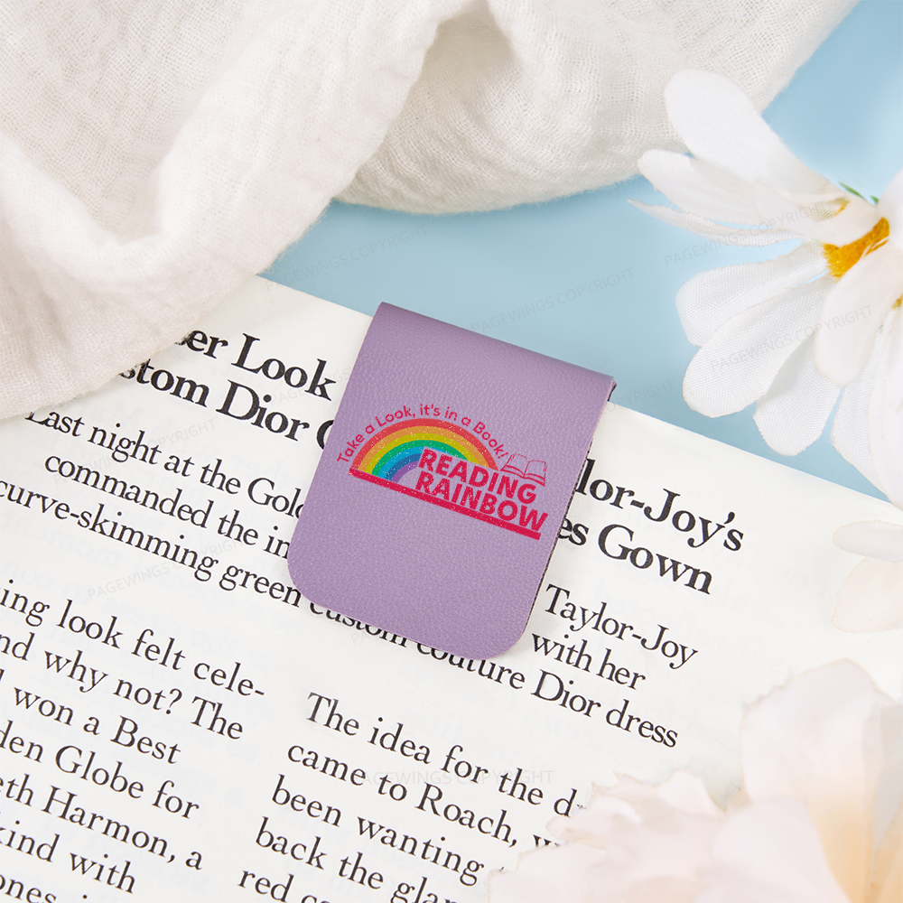 Pagewings Reading Rainbow Feathers Quotes Magnetic Bookmark