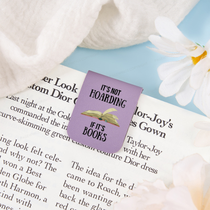 Pagewings It's Not Hoarding If It's Books Feathers Quotes Magnetic Bookmark