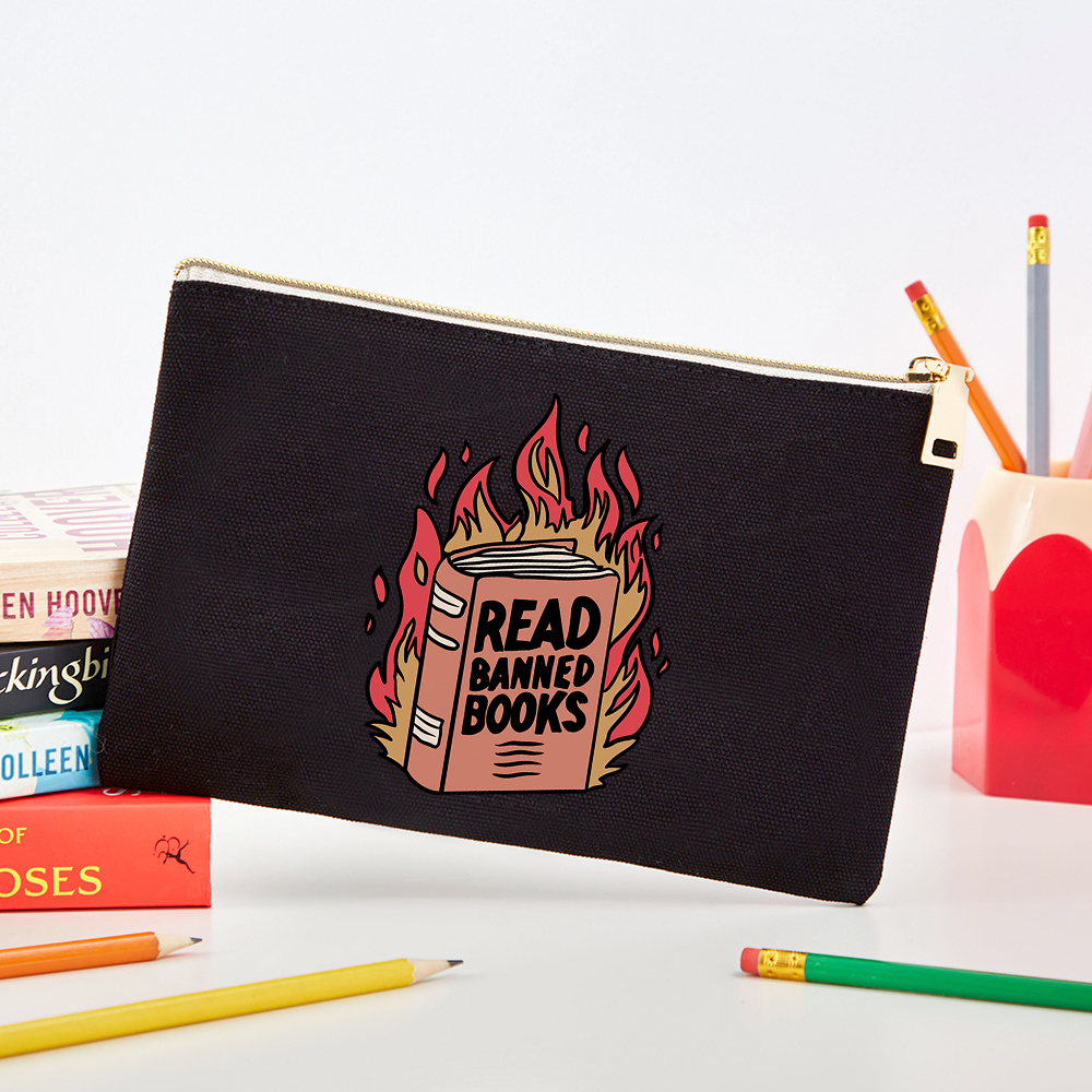 Pagewings Read Banned Books Shirt Pouch