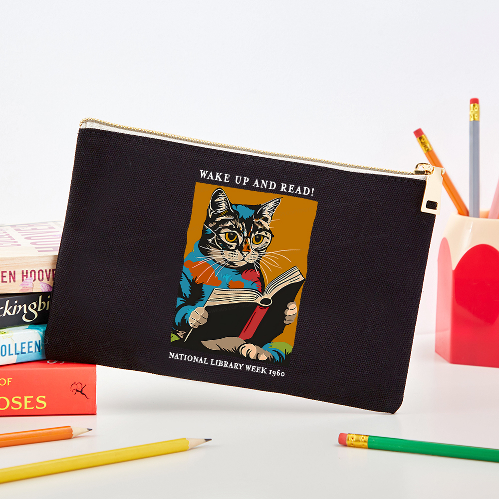 Pagewings Cat Reading Poster Pouch