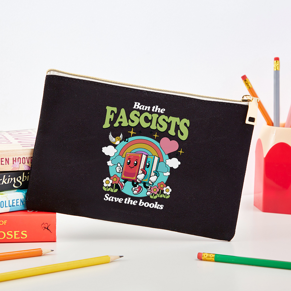 Pagewings Ban the Fascists Save the Books Pouch