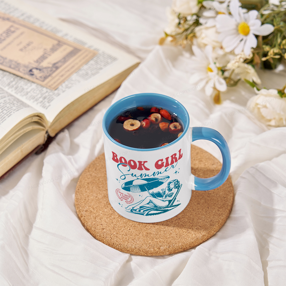 Pagewings Book Girl Summer Mug