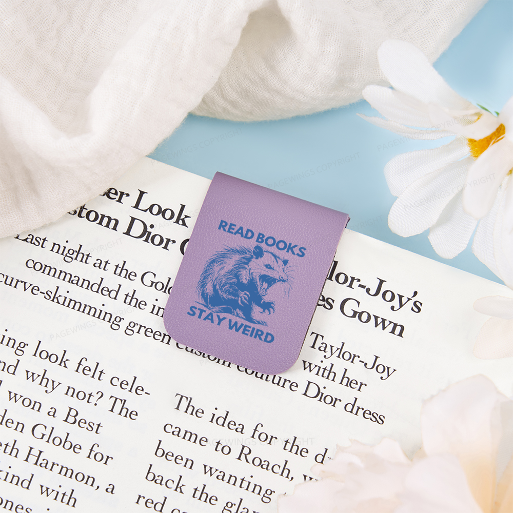 Pagewings Read Books Stay Weird Magnetic Bookmark