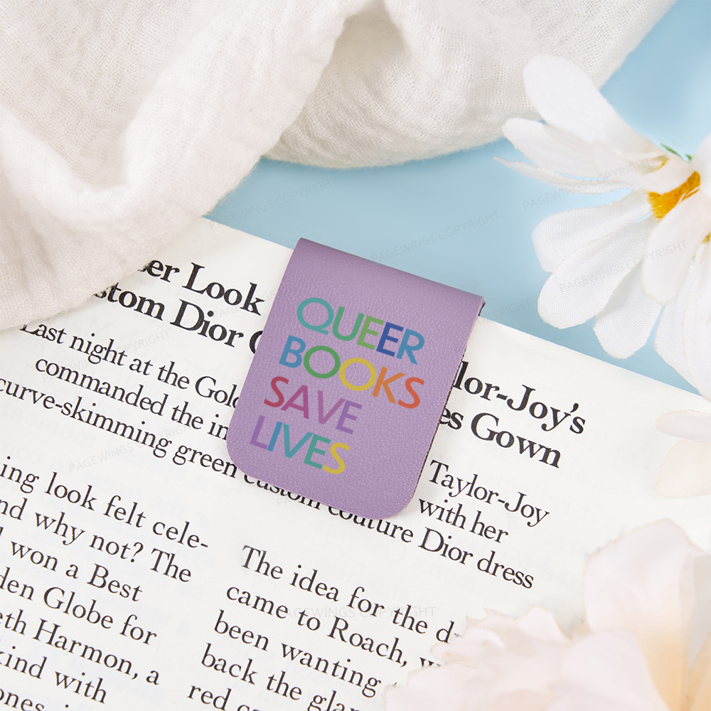 Pagewings Queer Books Save Lives Magnetic Bookmark