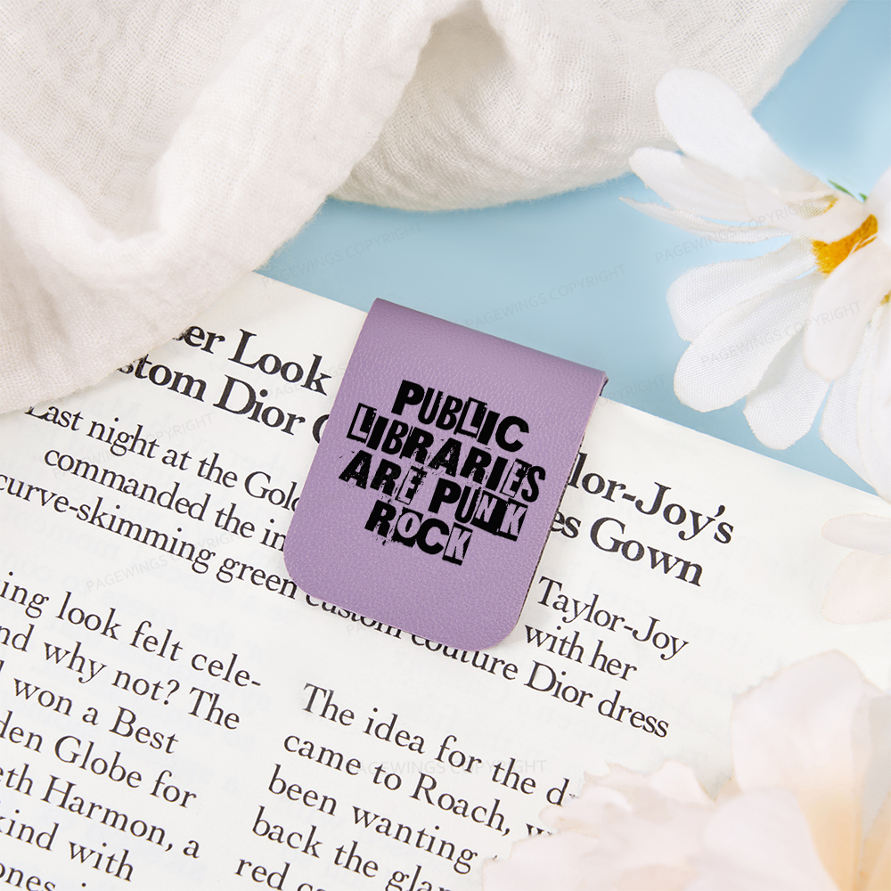 Pagewings Public Libraries Are Punk Rock Magnetic Bookmark