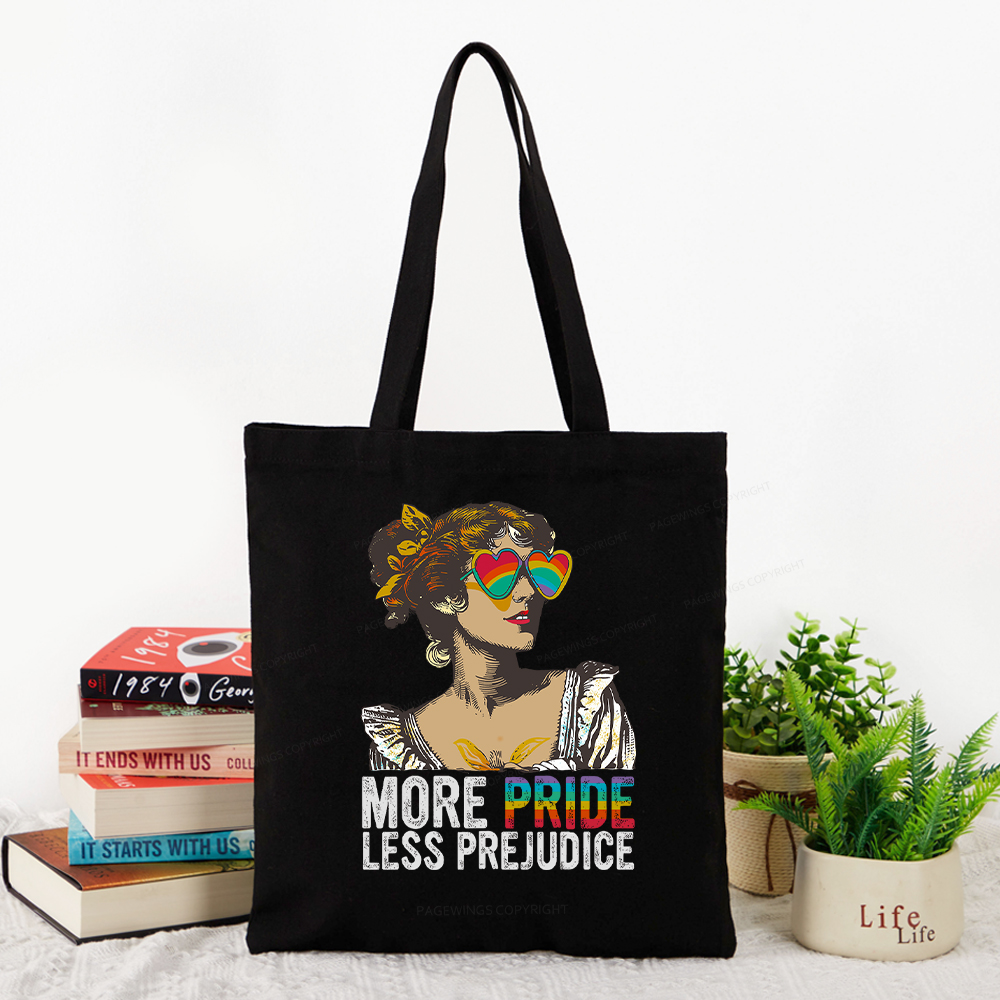 Pagewings More Pride Less Prejudice Tote Bag