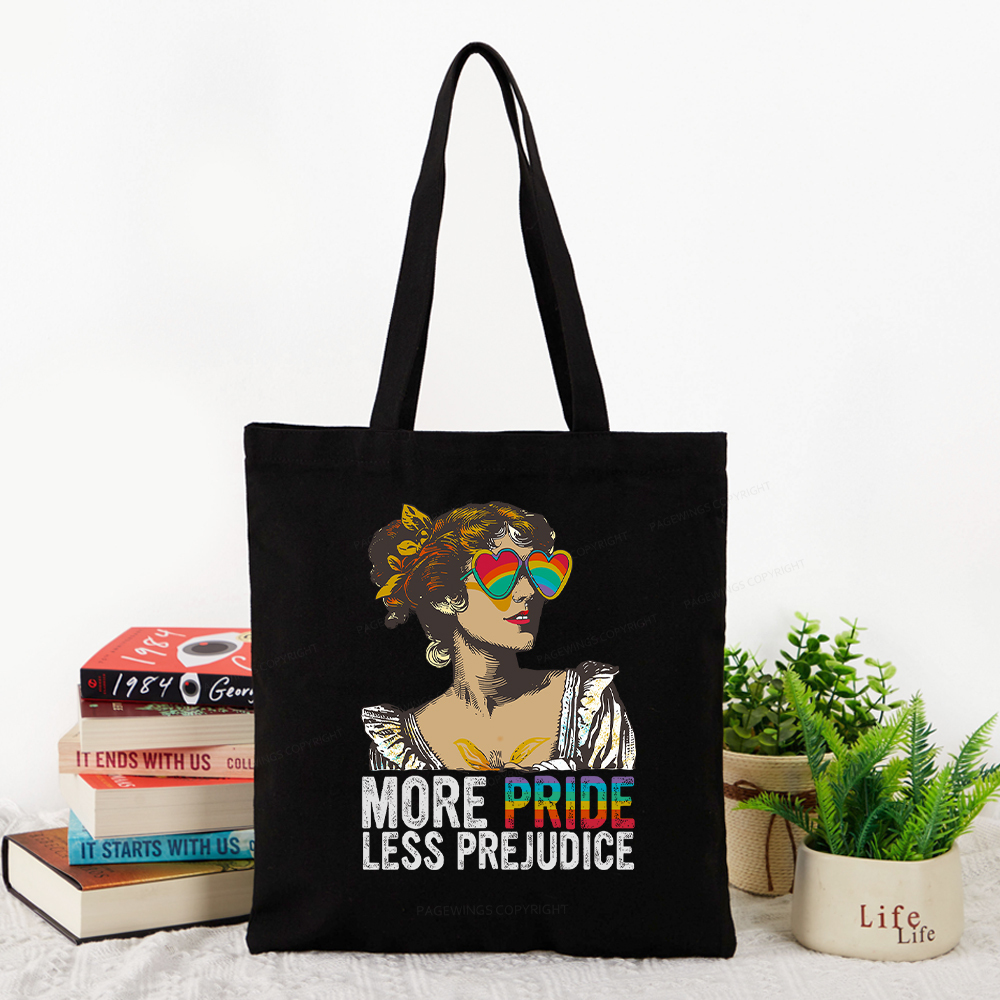 Pagewings More Pride Less Prejudice Tote Bag