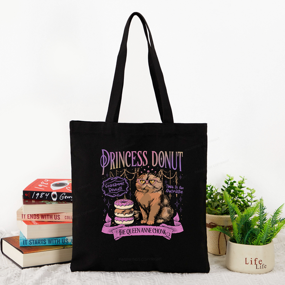 Pagewings Princess Donut Tote Bag