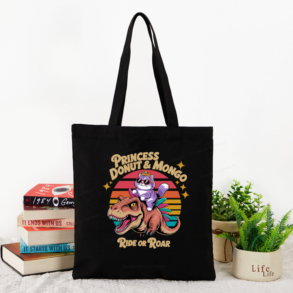 Pagewings Princess Donut & Mongo Tote Bag