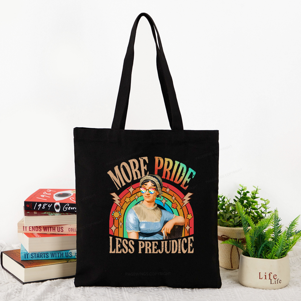 Pagewings More Pride Less Prejudice Tote Bag