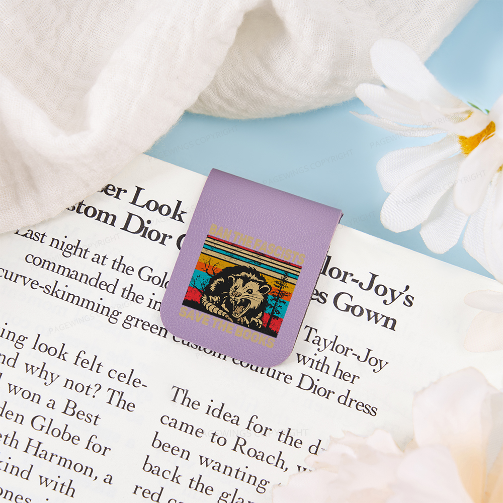 Pagewings Ban The Fascists Save The Books Magnetic Bookmark