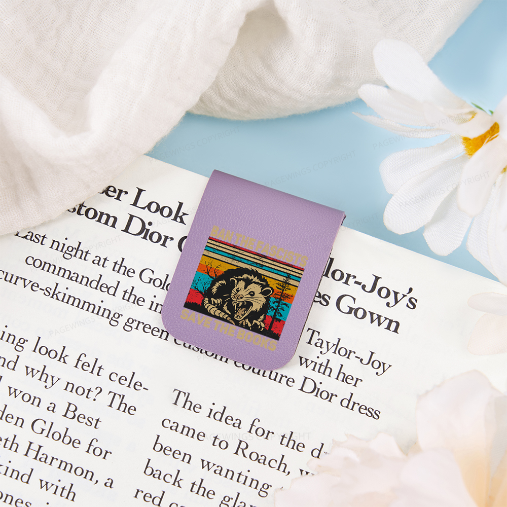 Pagewings Ban The Fascists Save The Books Magnetic Bookmark