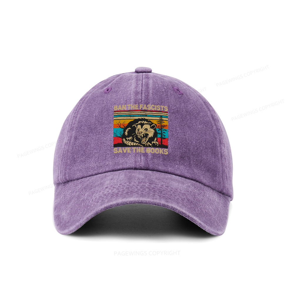 Pagewings Ban The Fascists Save The Books Washed Cap