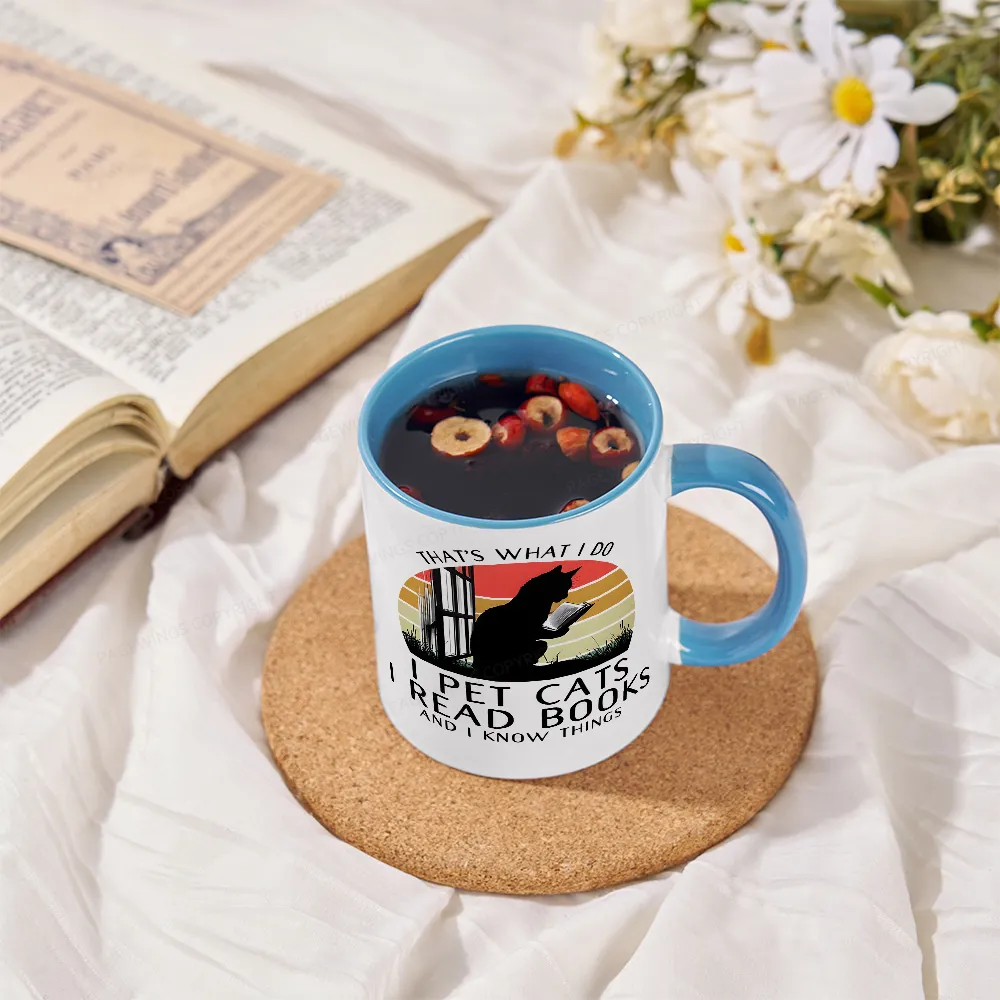 Pagewings Cat And Book Mug