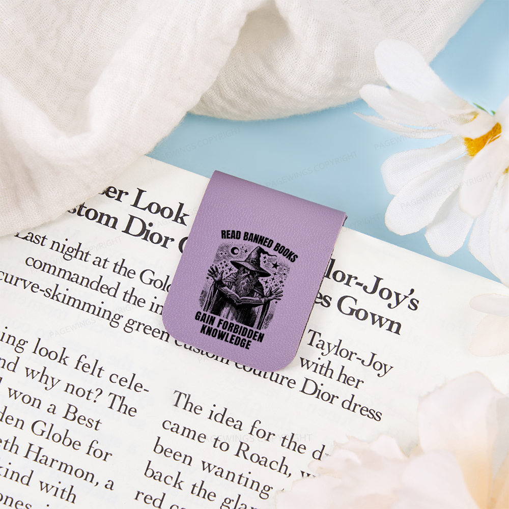 Pagewings Read Banned Books Gain Forbidden Knowledge Magnetic Bookmark