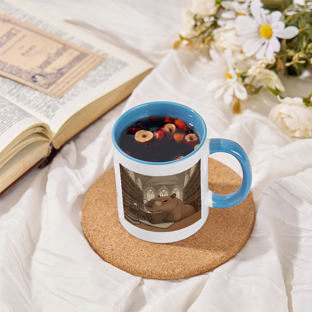 Pagewings The Reader Capybara Mug