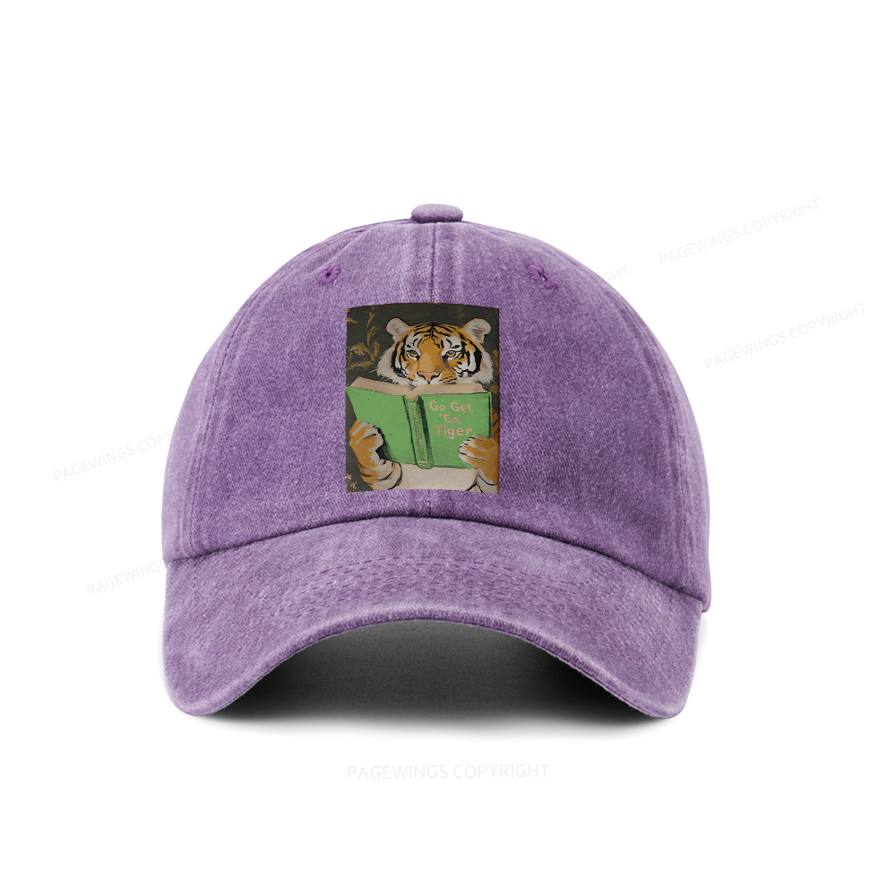 Pagewings Motivational Tiger Washed Cap
