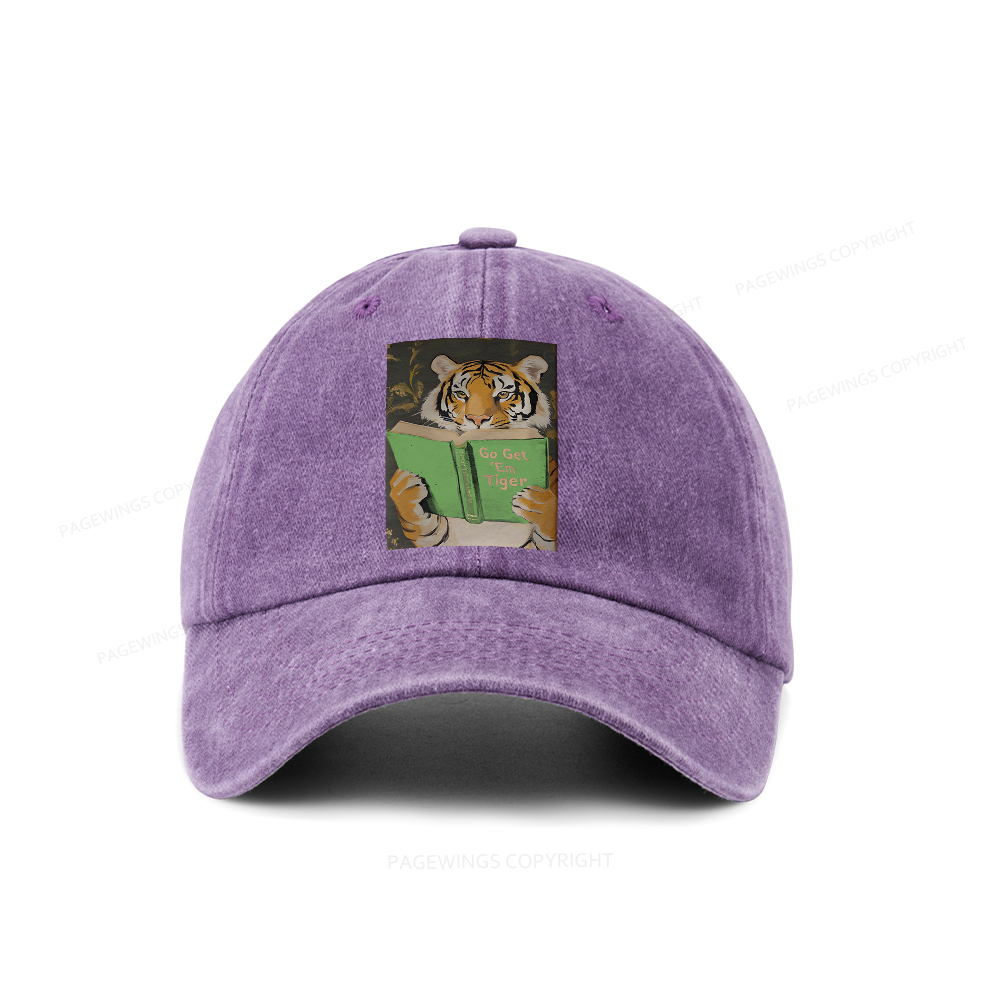 Pagewings Motivational Tiger Washed Cap