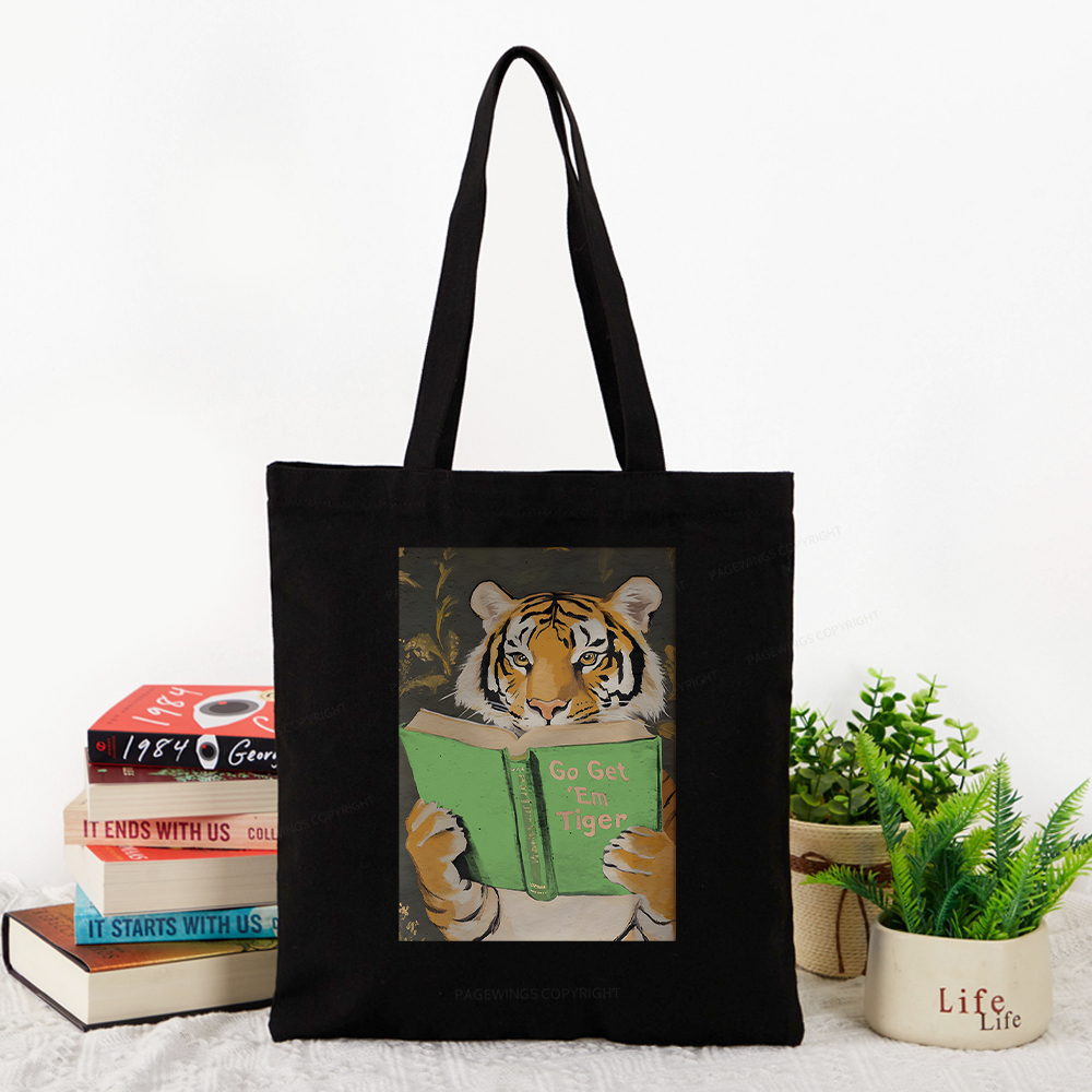 Pagewings Motivational Tiger Tote Bag