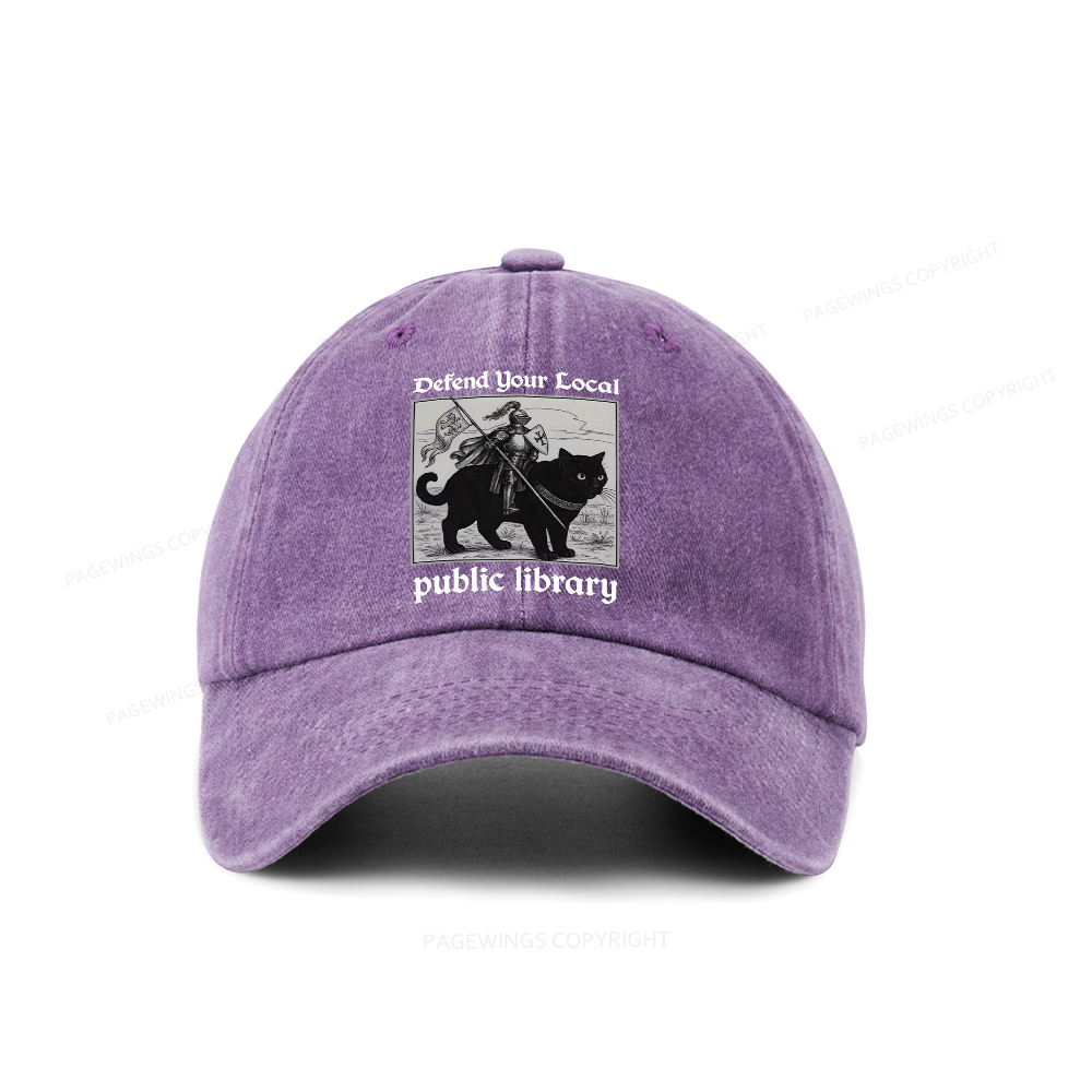 Pagewings Defend Your Local public library Washed Cap