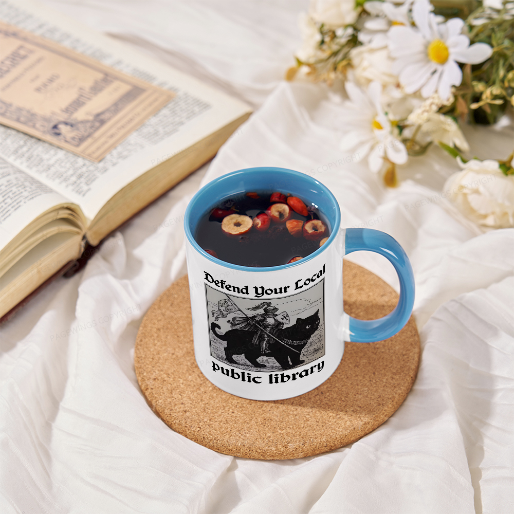 Pagewings Defend Your Local public library Mug
