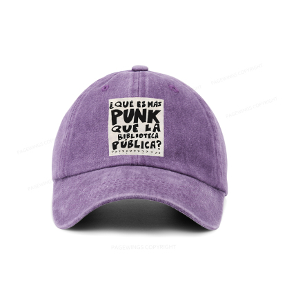 Pagewings What's More Punk Than The Public Library Washed Cap