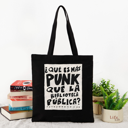 Pagewings What's More Punk Than The Public Library Tote Bag