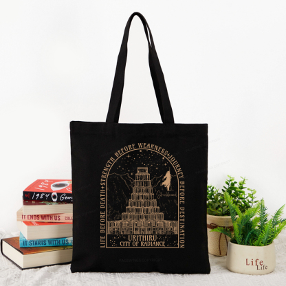 Pagewings Life Before Death Strength Before Weaknes Tote Bag