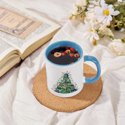 Pagewings Christmas Book Tree Mug