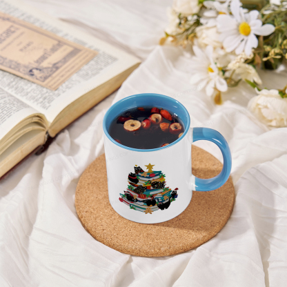 Pagewings Cute Cats Books Christmas Tree Mug