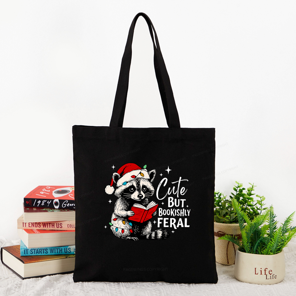 Pagewings Cute But Feral Tote Bag