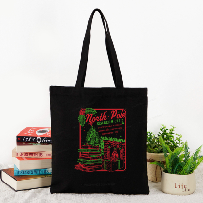 Pagewings Bookish Christmas Tote Bag