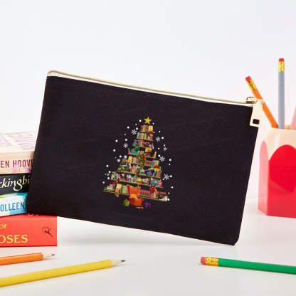 Pagewings Christmas Tree Made Of Books Pouch