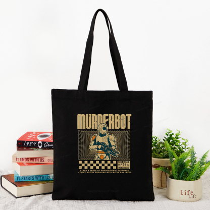 Pagewings Murderbot Tote Bag