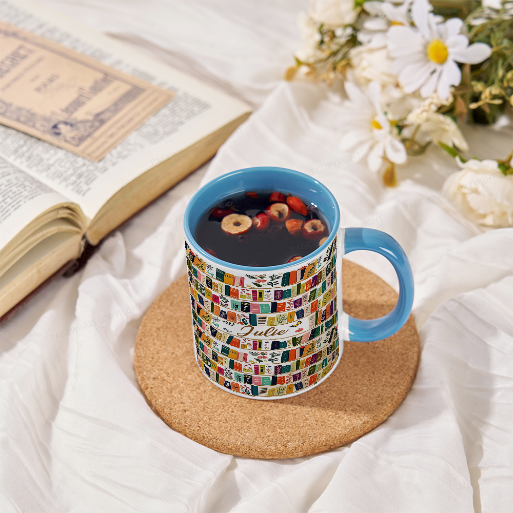 Pagewings Vintage Bookshelf Library Mug