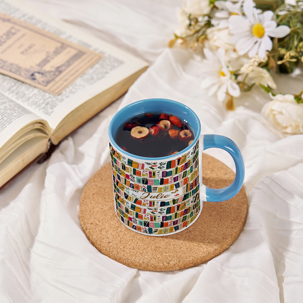 Pagewings Vintage Bookshelf Library Mug