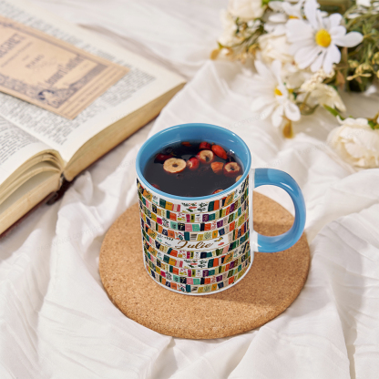 Pagewings Vintage Bookshelf Library Mug