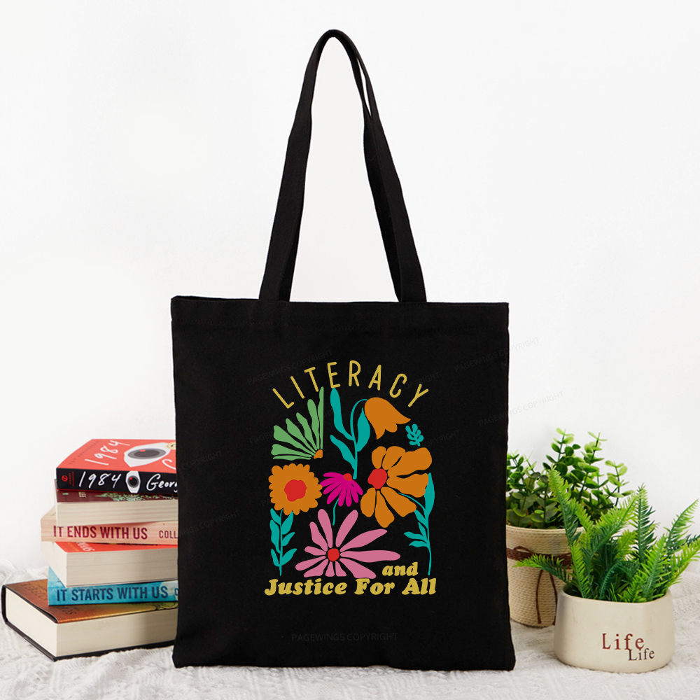Pagewings Literacy And Justice Tote Bag