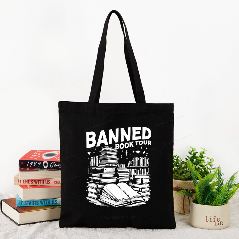 Pagewings Banned Books Tour Tote Bag