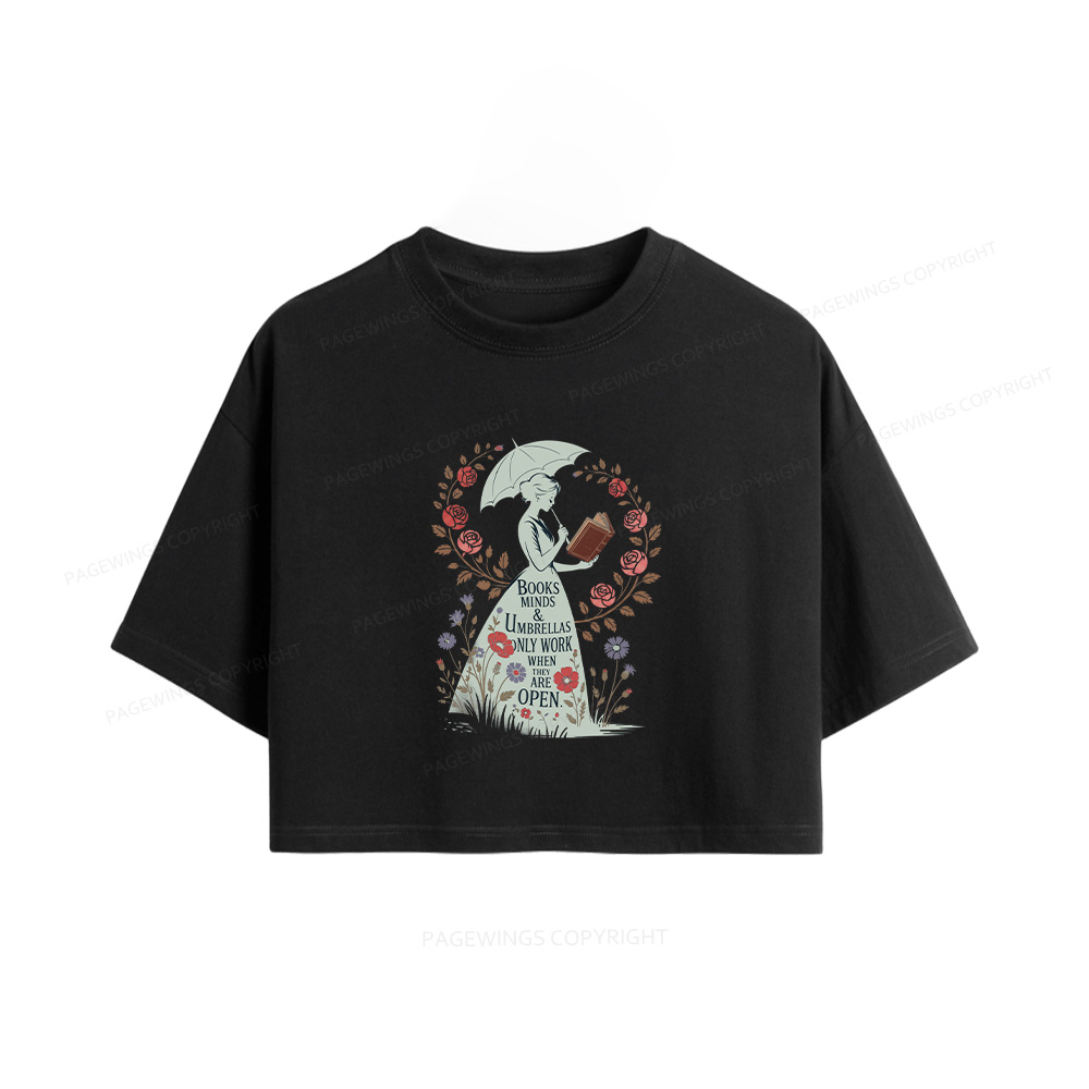 Pagewings Books Minds Women Crop Tops