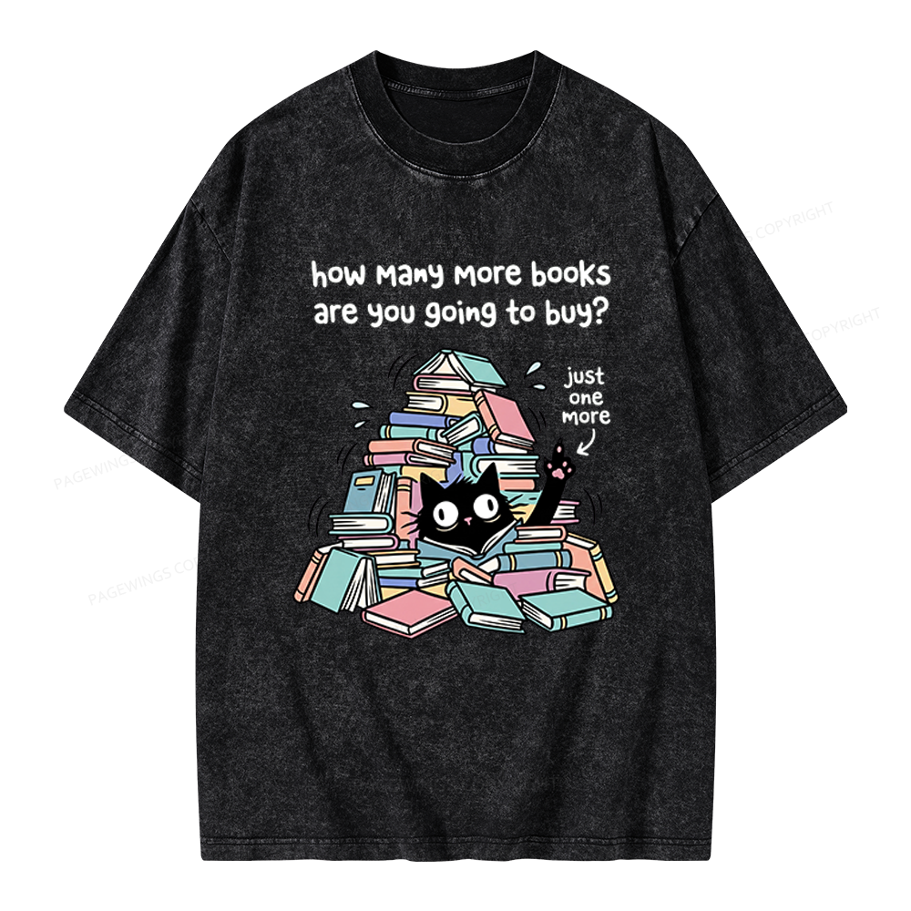 Pagewings Just One More Book Unisex Washed T-shirt