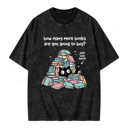 Pagewings Just One More Book Unisex Washed T-shirt