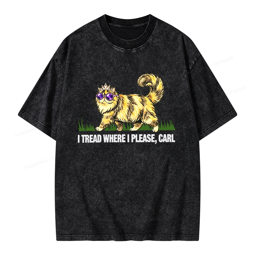Pagewings Tread Where I Please Unisex Washed T-shirt