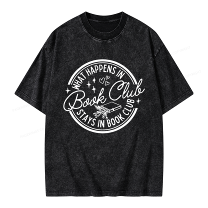 Pagewings Funny Book Club Unisex Washed T-shirt