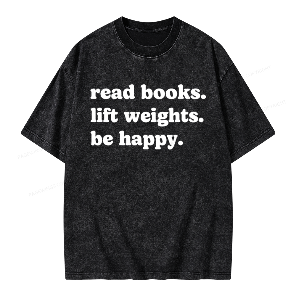 Pagewings Book Lover Gym Unisex Washed T-shirt