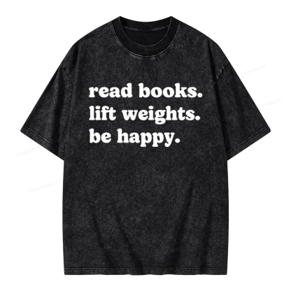 Pagewings Book Lover Gym Unisex Washed T-shirt