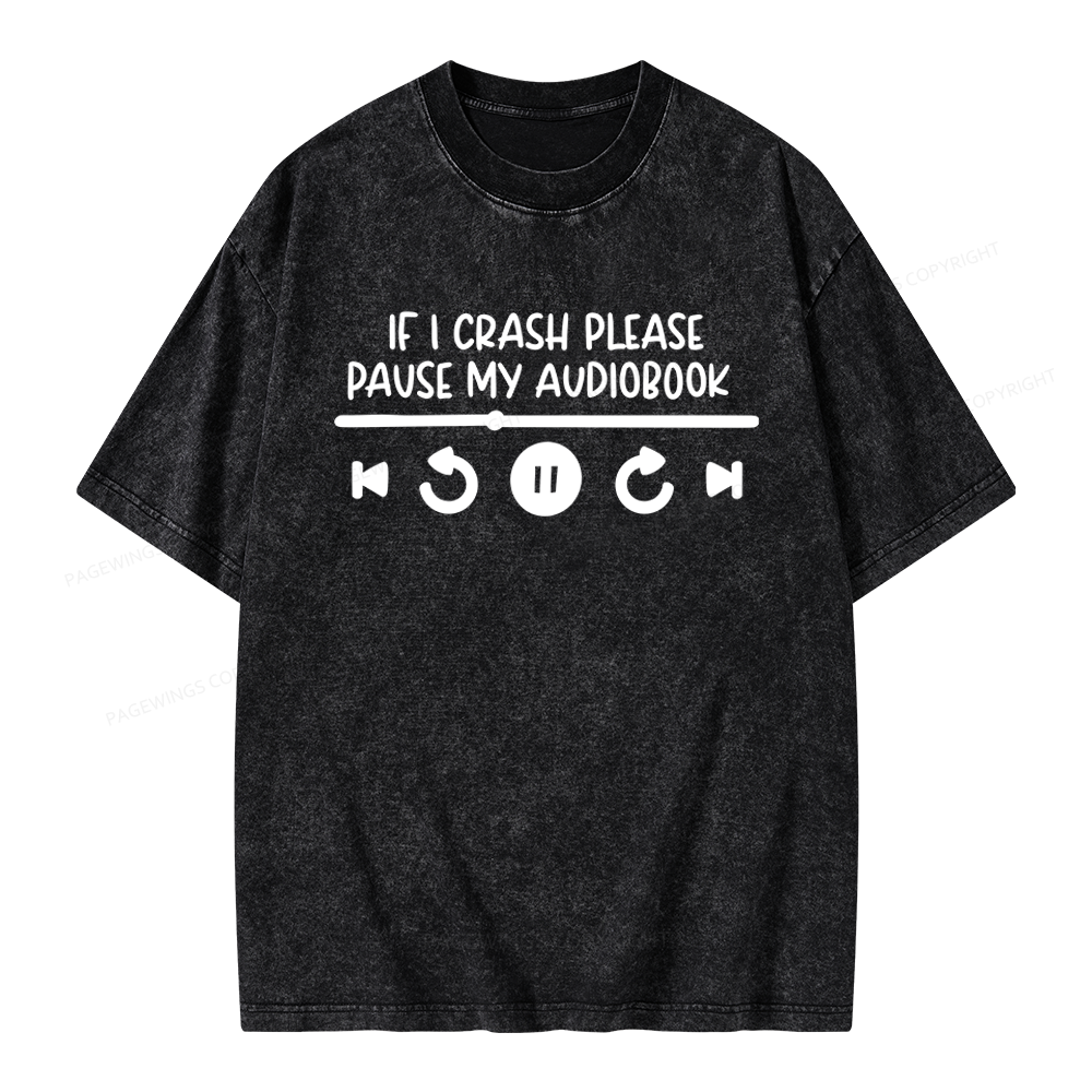 Pagewings Audiobook Unisex Washed T-shirt