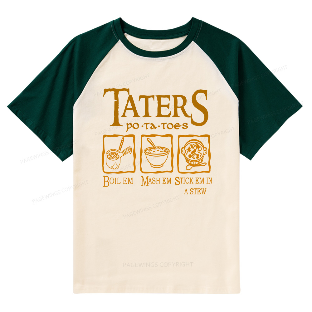 Pagewings Potatoes Raglan T-shirt