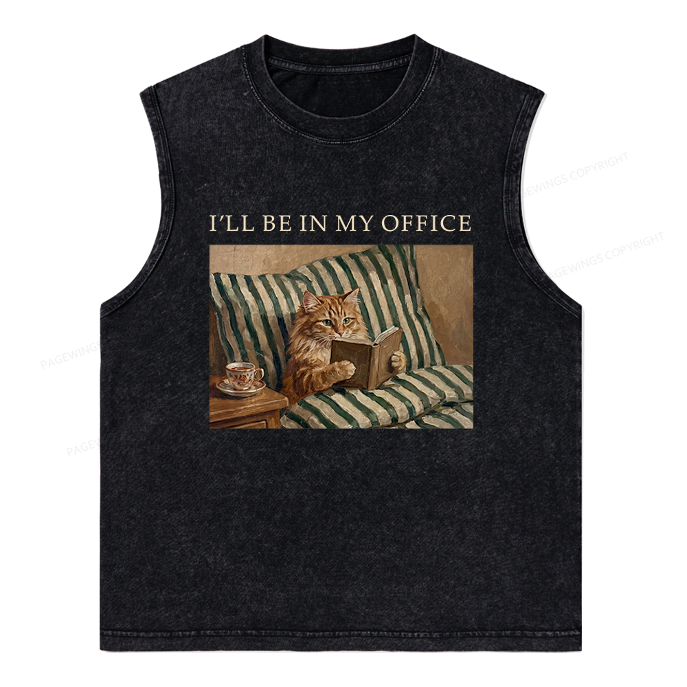 Pagewings Funny Book Lover Unisex Washed Tank Top