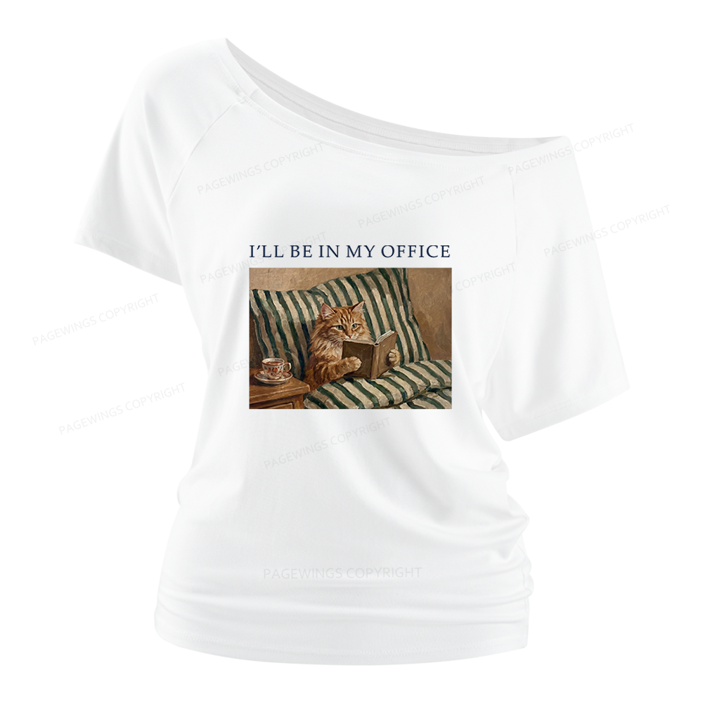 Pagewings Funny Book Lover Women Off Shoulder T-shirts